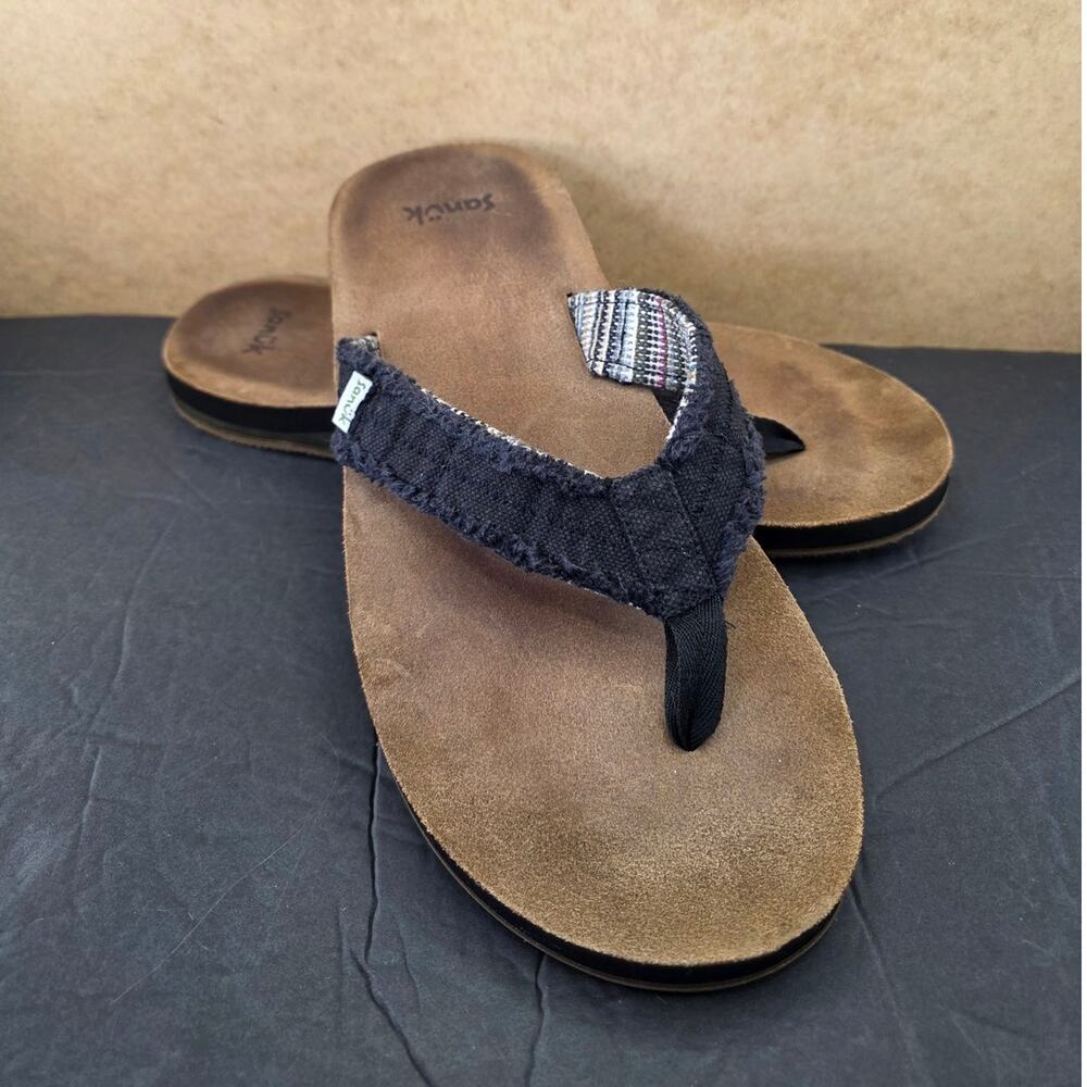 Sanuk Men's Fraid Not flip-flops Size 12